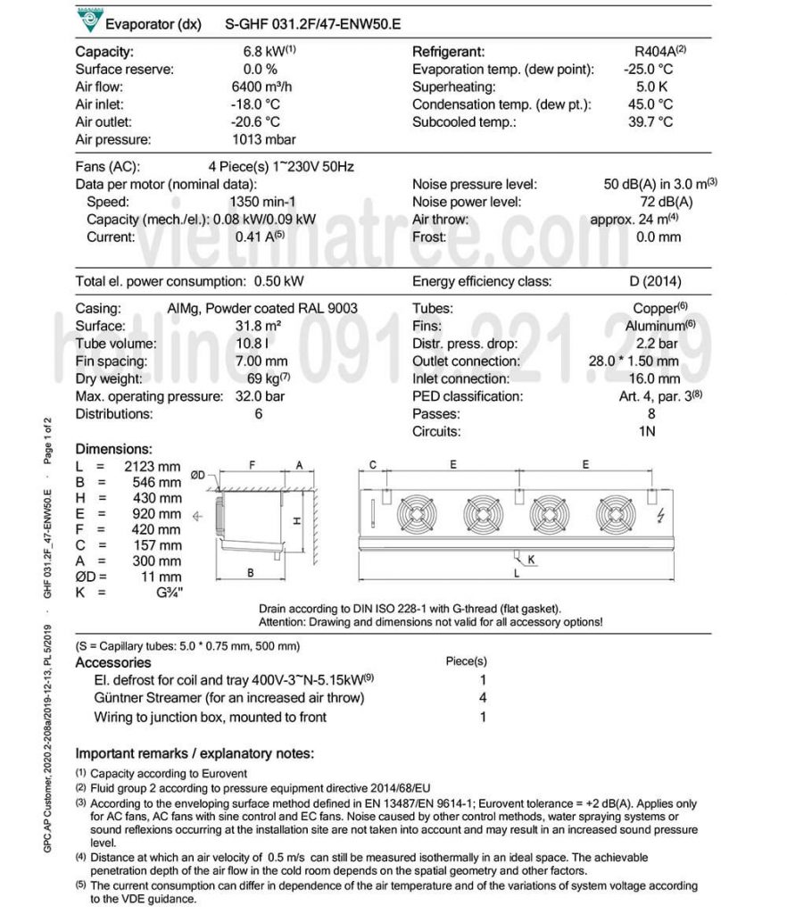Dàn Lạnh Guntner S-GHF 031.2F/47-ENW50.E